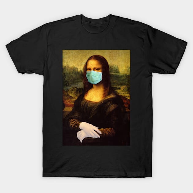 Covid Mona Lisa T-Shirt by EnragedBird